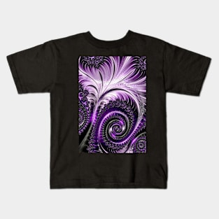 “Purple Fractal Swirl” Kids T-Shirt